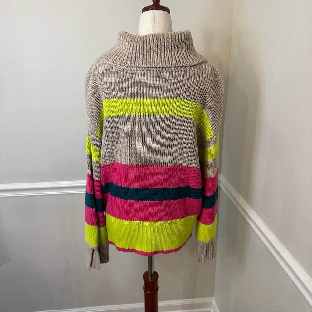 525 American Giana turtleneck sweater in cashew heather multi- Size S - Picture 4 of 5